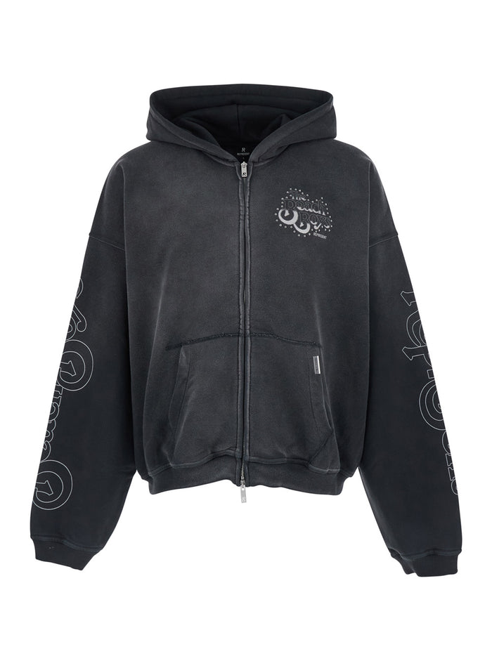 Beach Boys Endless Summer Zip Through Hoodie With Hood And Pockets, Cotton, Black, Unisex Sweatshirts