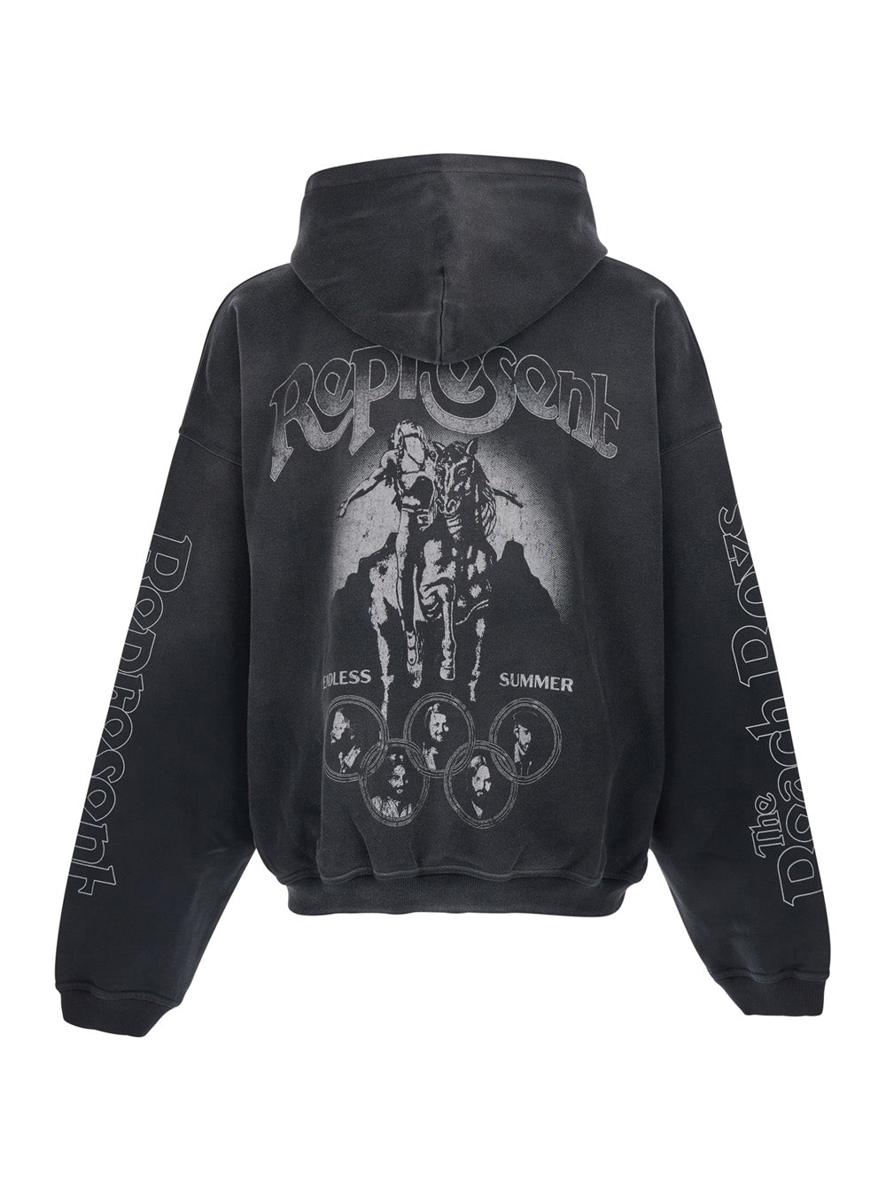Beach Boys Endless Summer Zip Through Hoodie With Hood And Pockets, Cotton, Black, Unisex Sweatshirts