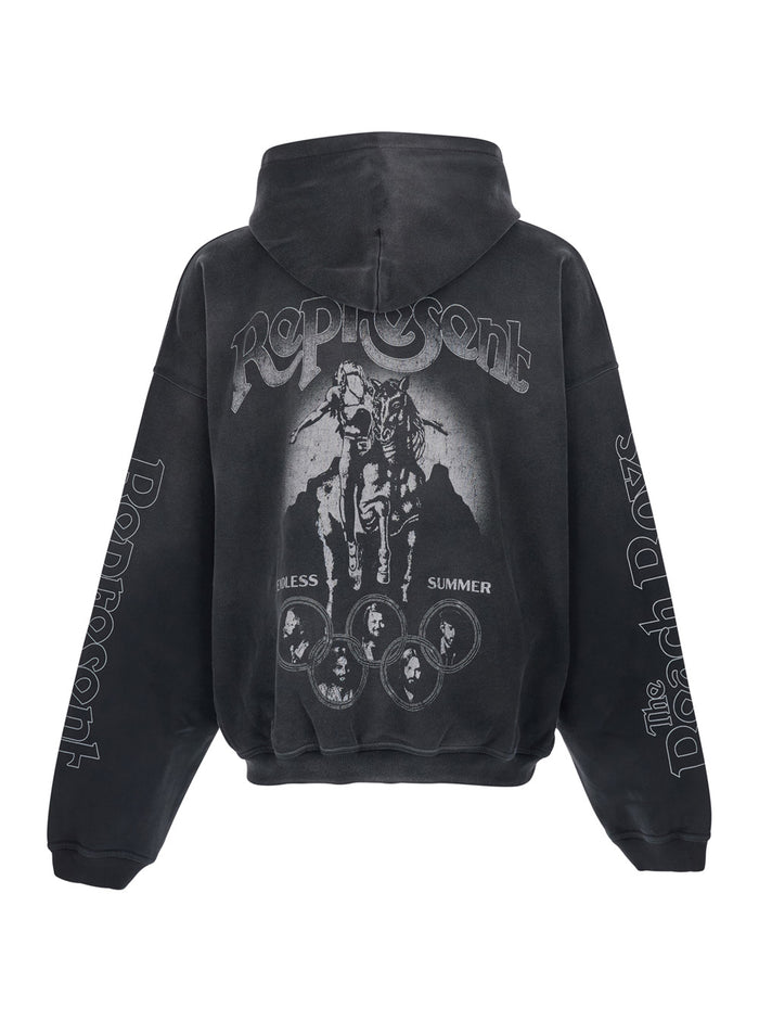 Beach Boys Endless Summer Zip Through Hoodie With Hood And Pockets, Cotton, Black, Unisex Sweatshirts