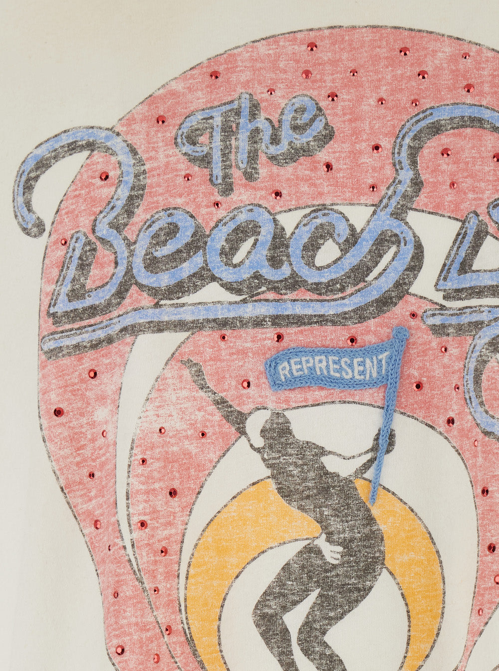 T-Shirt Beach Boys X Represent With Logo And Patch White Men Tshirts Polo Shirts