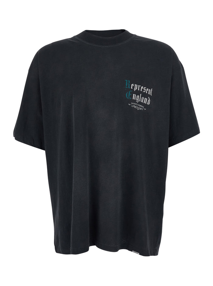 T-Shirt Private Members With Round Collar And Short Sleeves Black Unisex Cotton Tshirts Polo Shirts