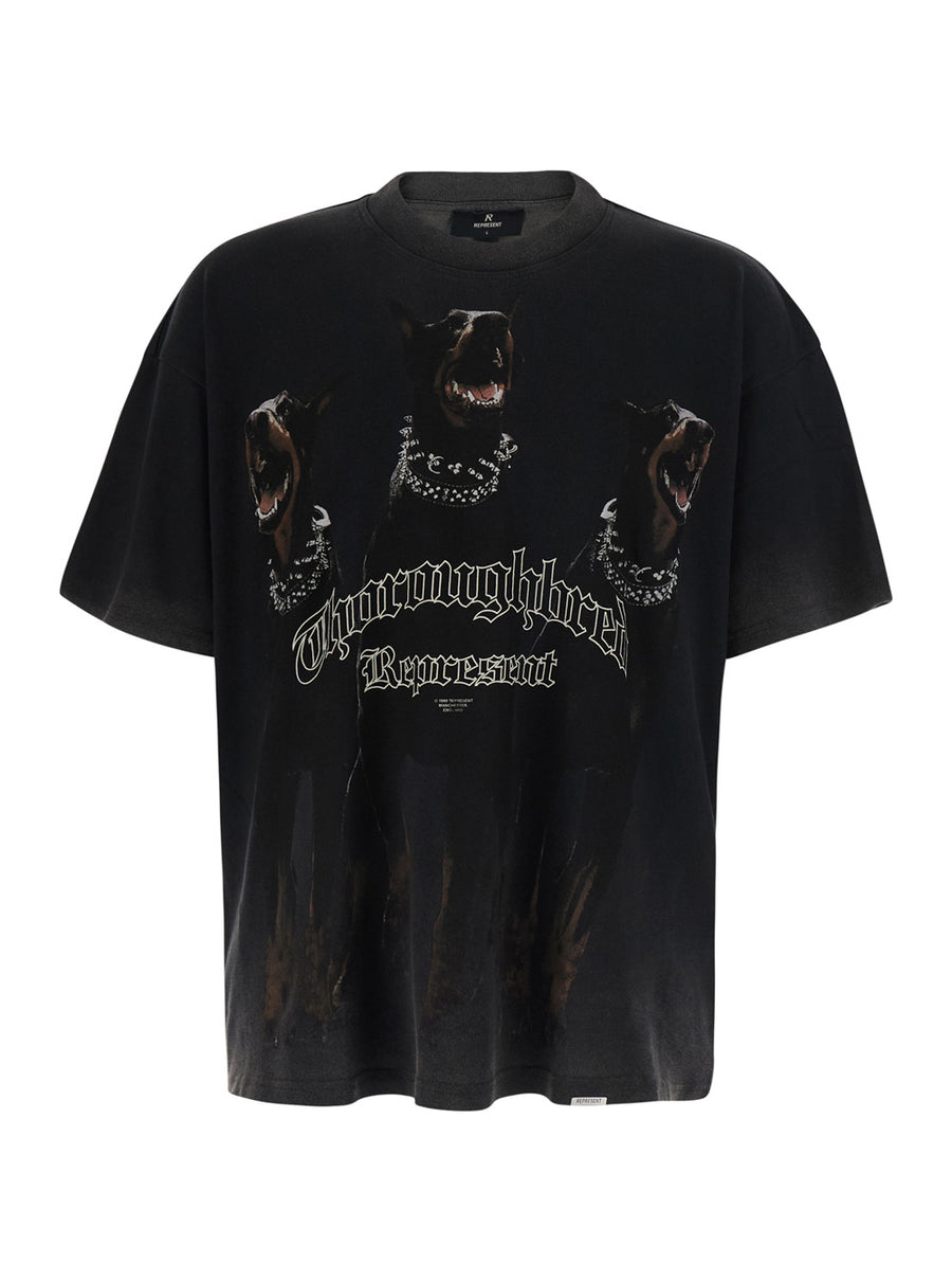T-Shirt Crew Neck Black Cotton T-shirts