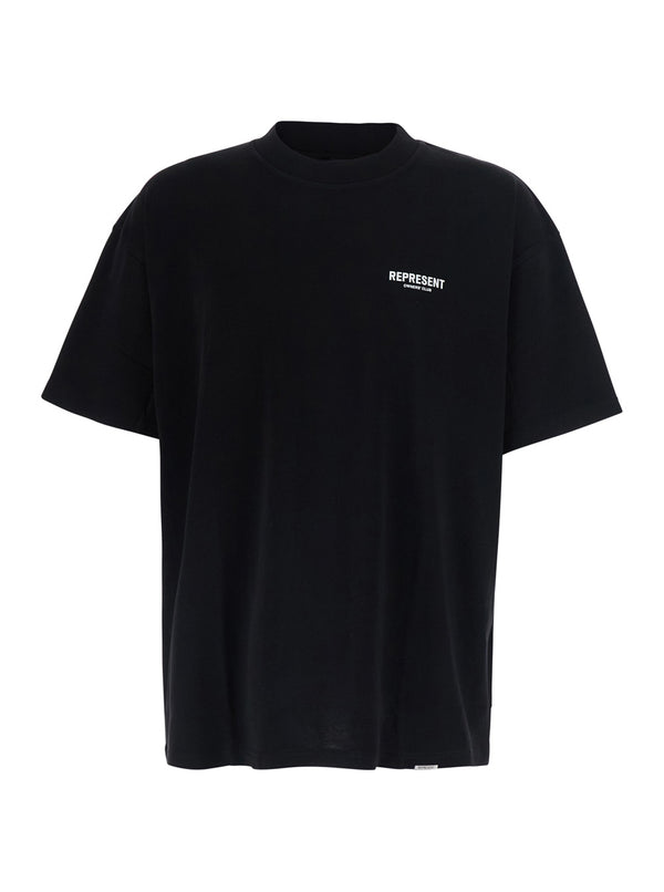 T-Shirt Crew Neck Black Cotton T-shirts