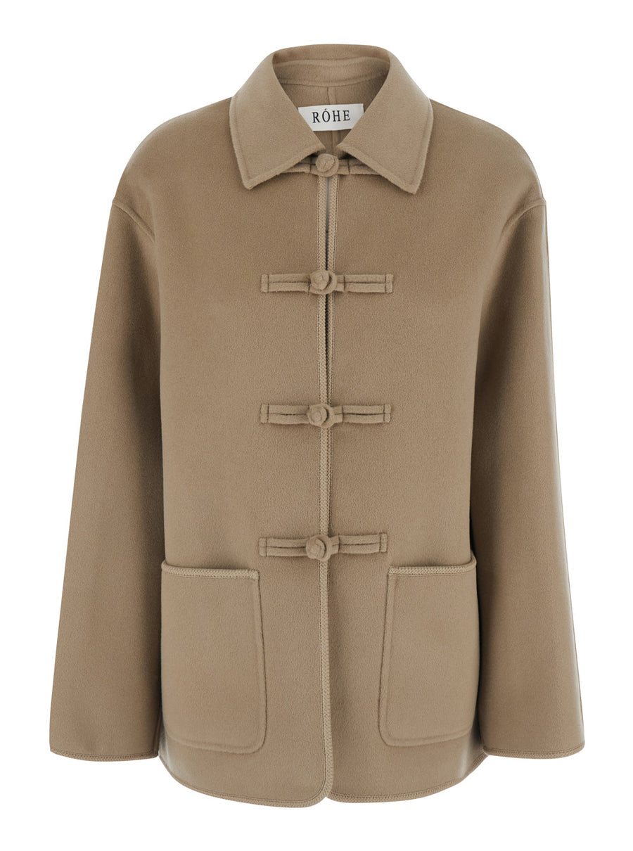 Jacket Wool-Cashmere Beige Coat