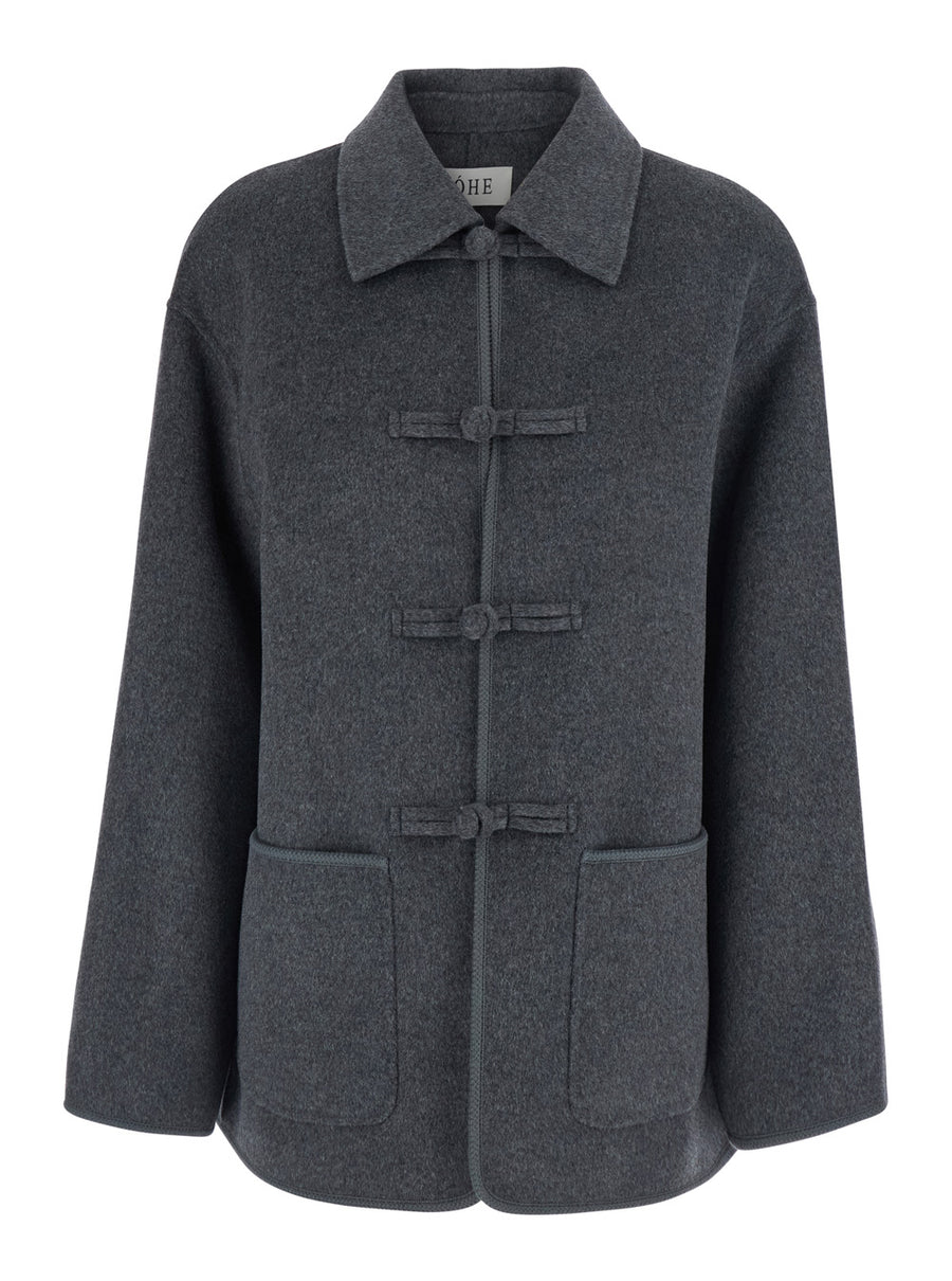Jacket Wool-Cashmere Grey Coat