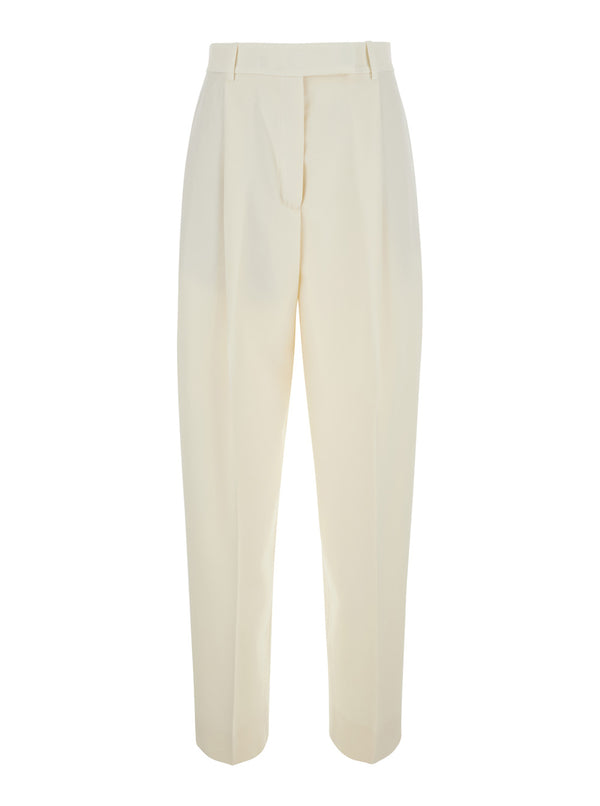 Trousers Daria White Wool