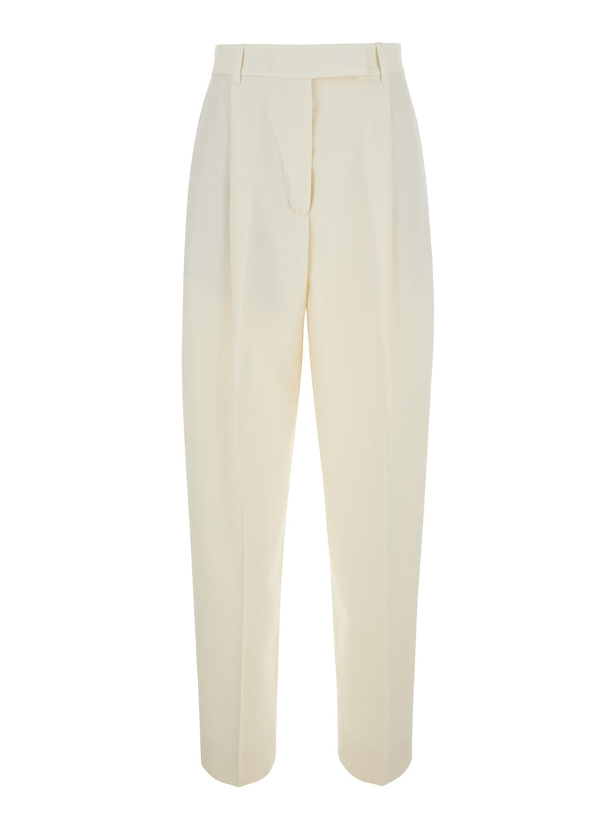 Trousers Daria White Wool
