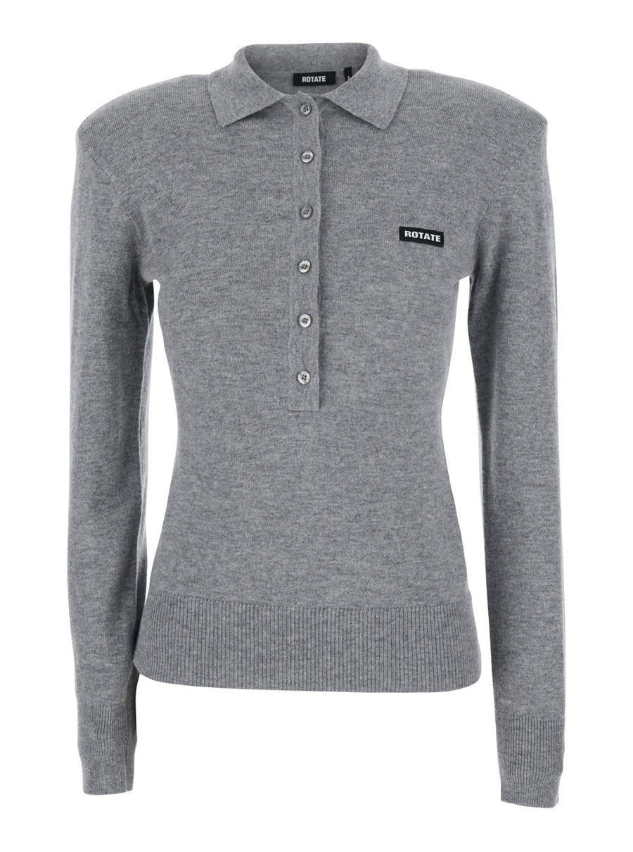 Polo Shirt Grey Wool Merino T-shirts & Jerseys