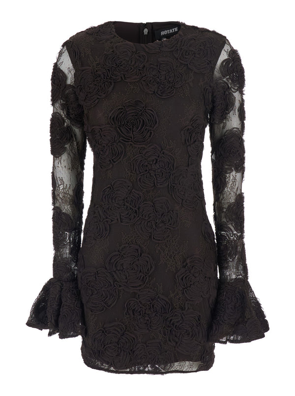 Mini Dress Brown Polyester