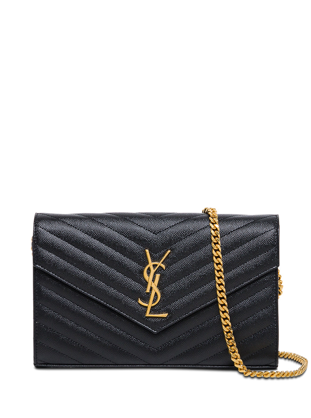 Crossbody Bag Cassandra Black Chevron Leather Calf