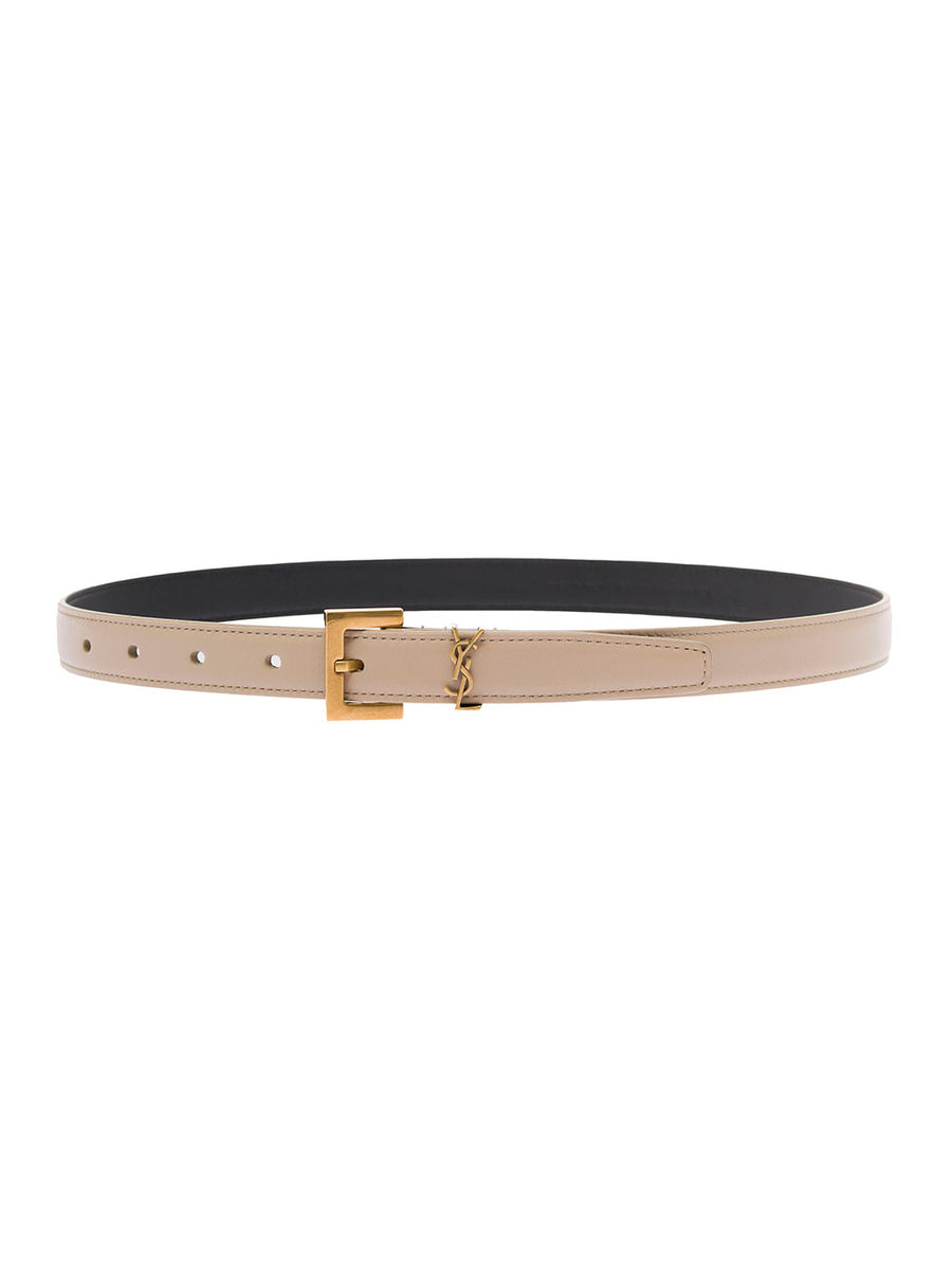 Belt, Beige Leather