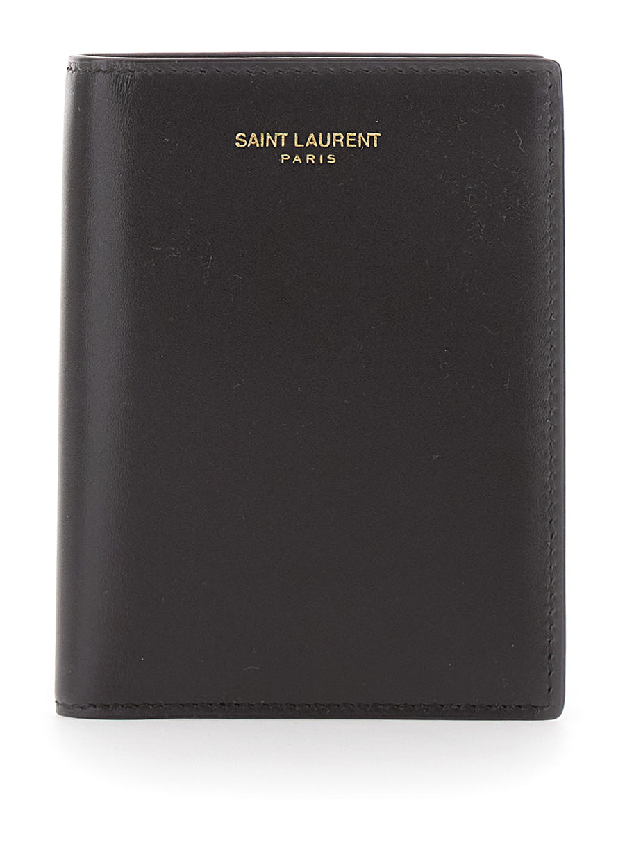 Leather Cardholder With Logo Brown Accessory