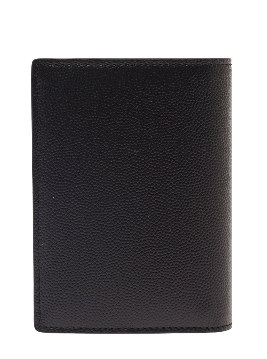 Card Holder Grain De Poudre Black Calfskin Accessory