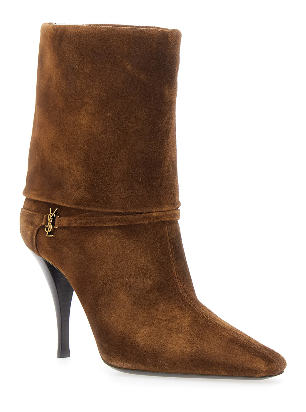 Niki 90 Bootie Suede Brown Calf Ankle Boots