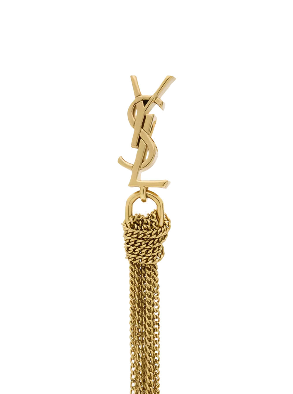 Earrings Cassandre With Tassel And Stud Metallic Brass Woman