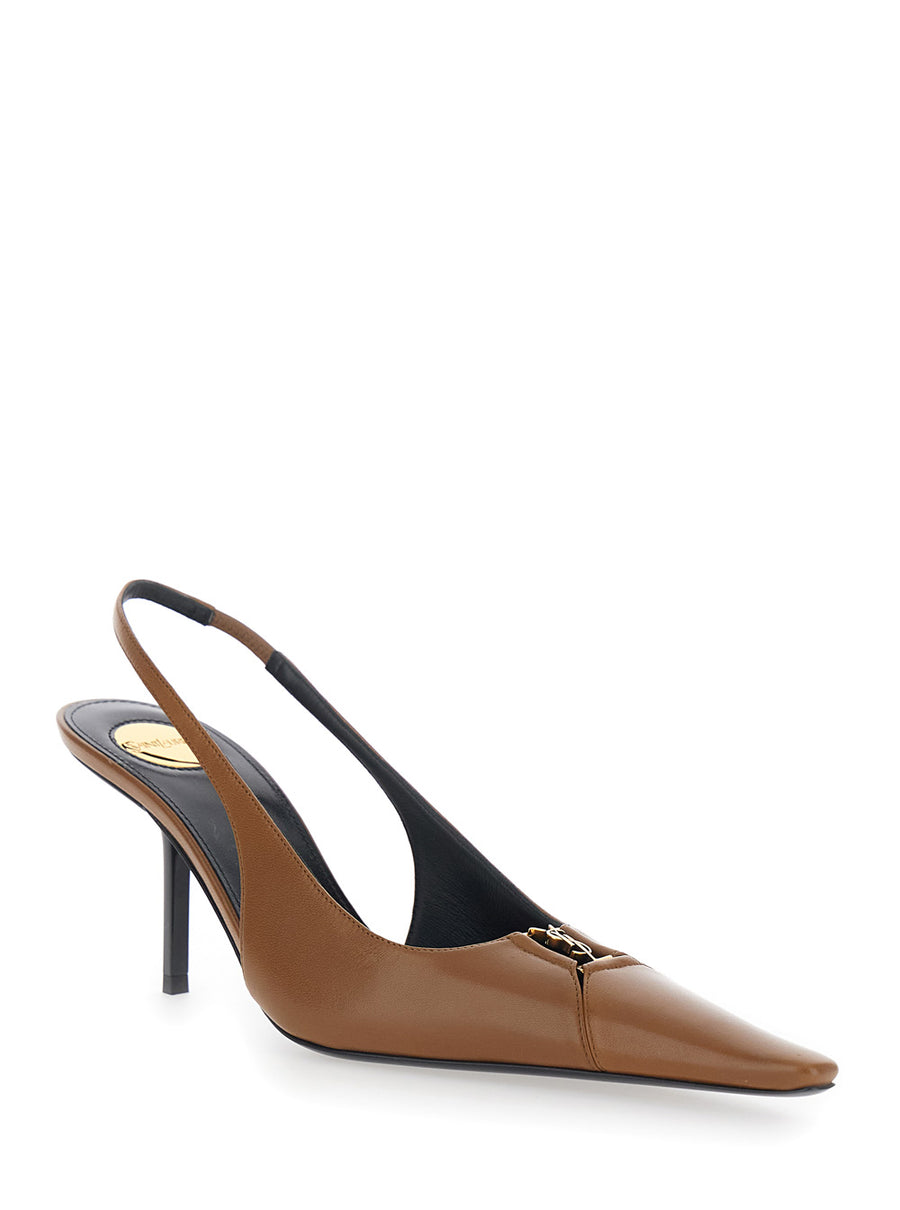 Pumps Babylone Brown Leather Lamb