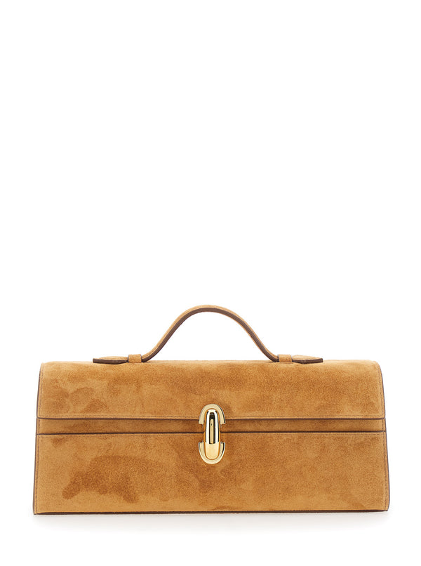 Handbag Symmetry Brown Suede Handbags
