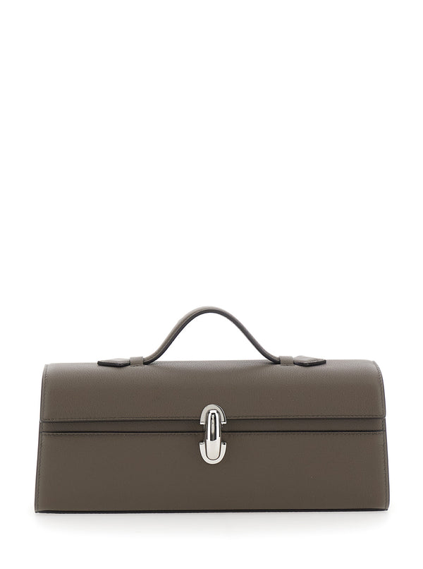 Handbag Symmetry Brown Leather Calf Handbags