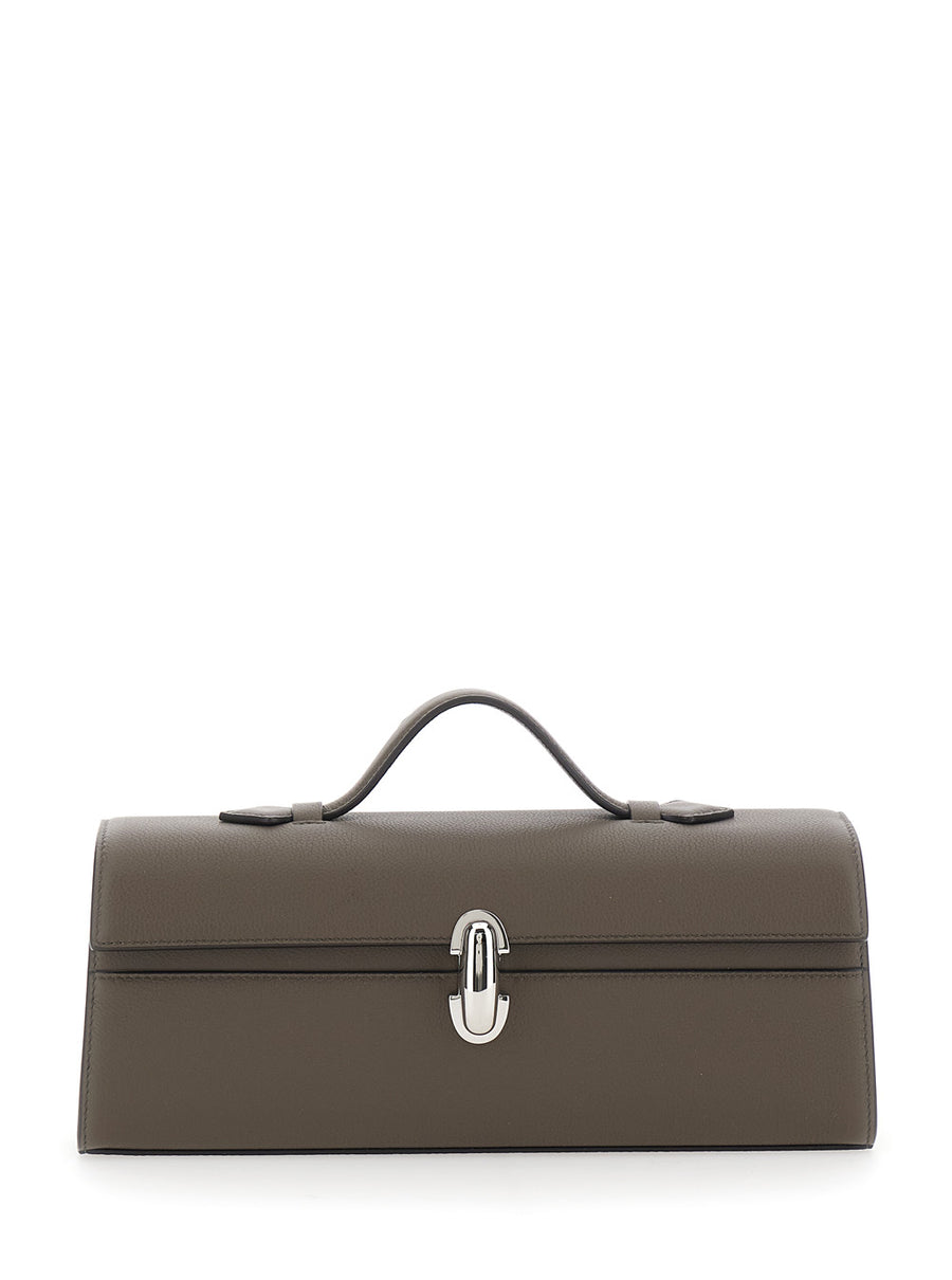 Handbag Symmetry Brown Leather Calf Handbags