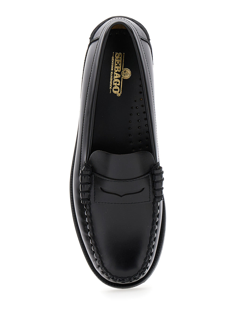 Loafers Classic Dan Woman Black With Rounded Toe Leather