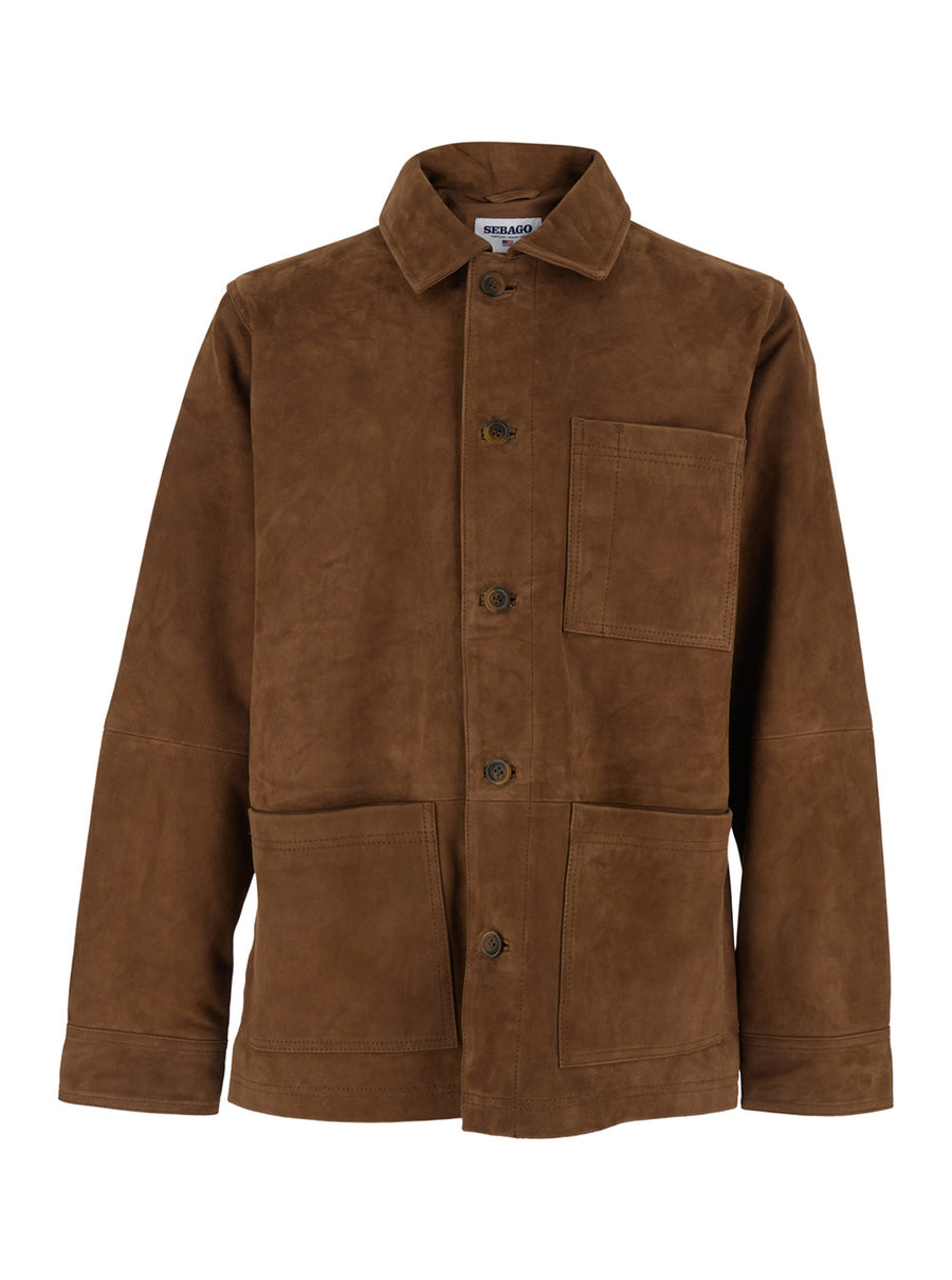 Jacket Camoscio Brown Leather Coat