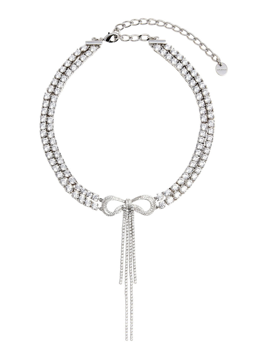 Choker Necklace Silver Metal Metallic Necklaces