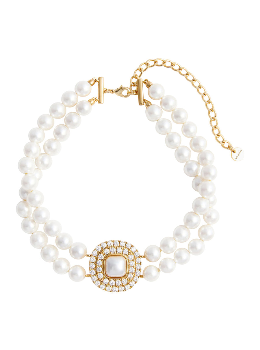 Choker Necklace Gold-Coloured Metal Metallic Necklaces