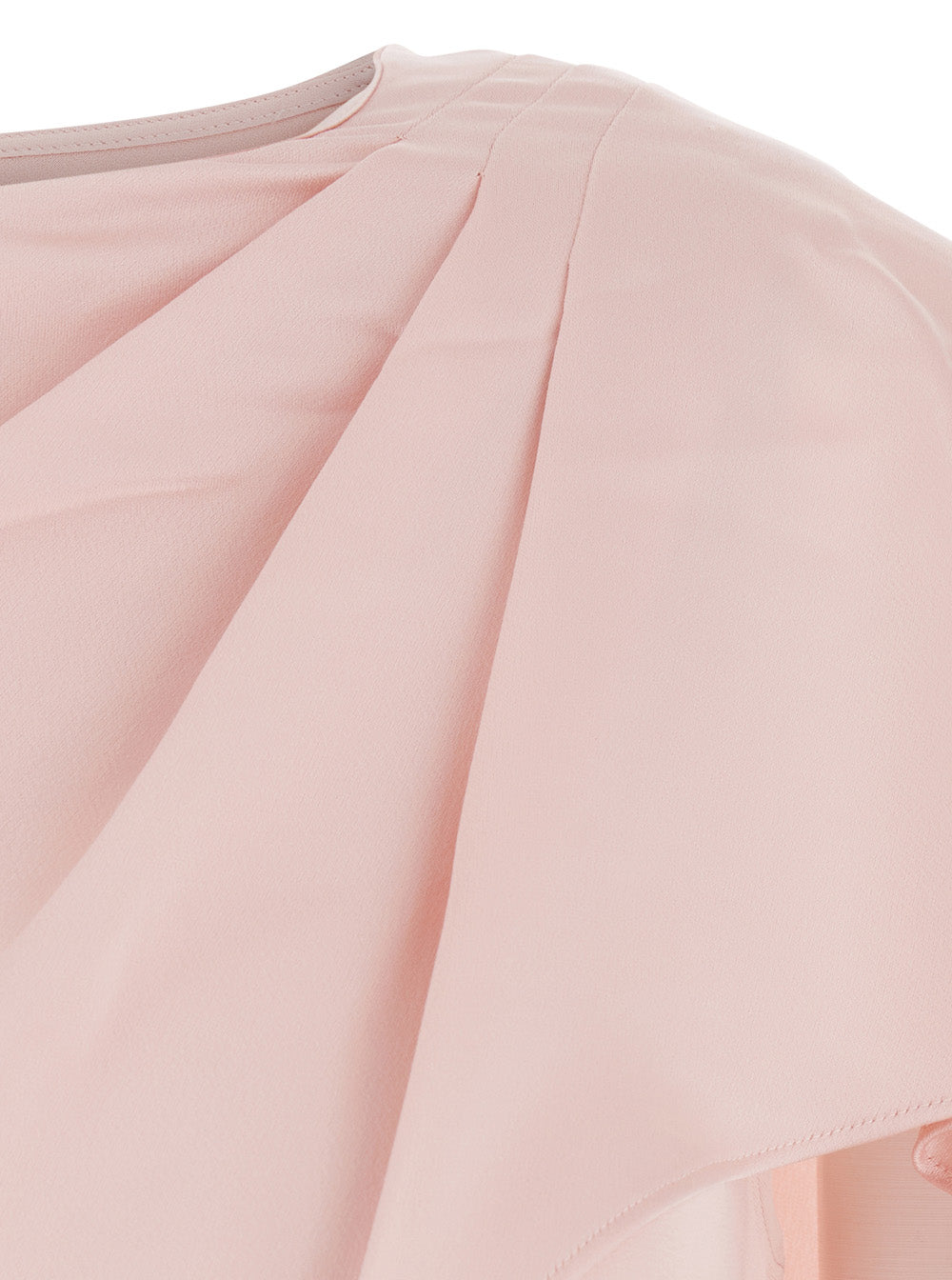Izel Cape Gown Is A Long Dress With V-Neck And Sleeves Acetate Polyester Pink For Women