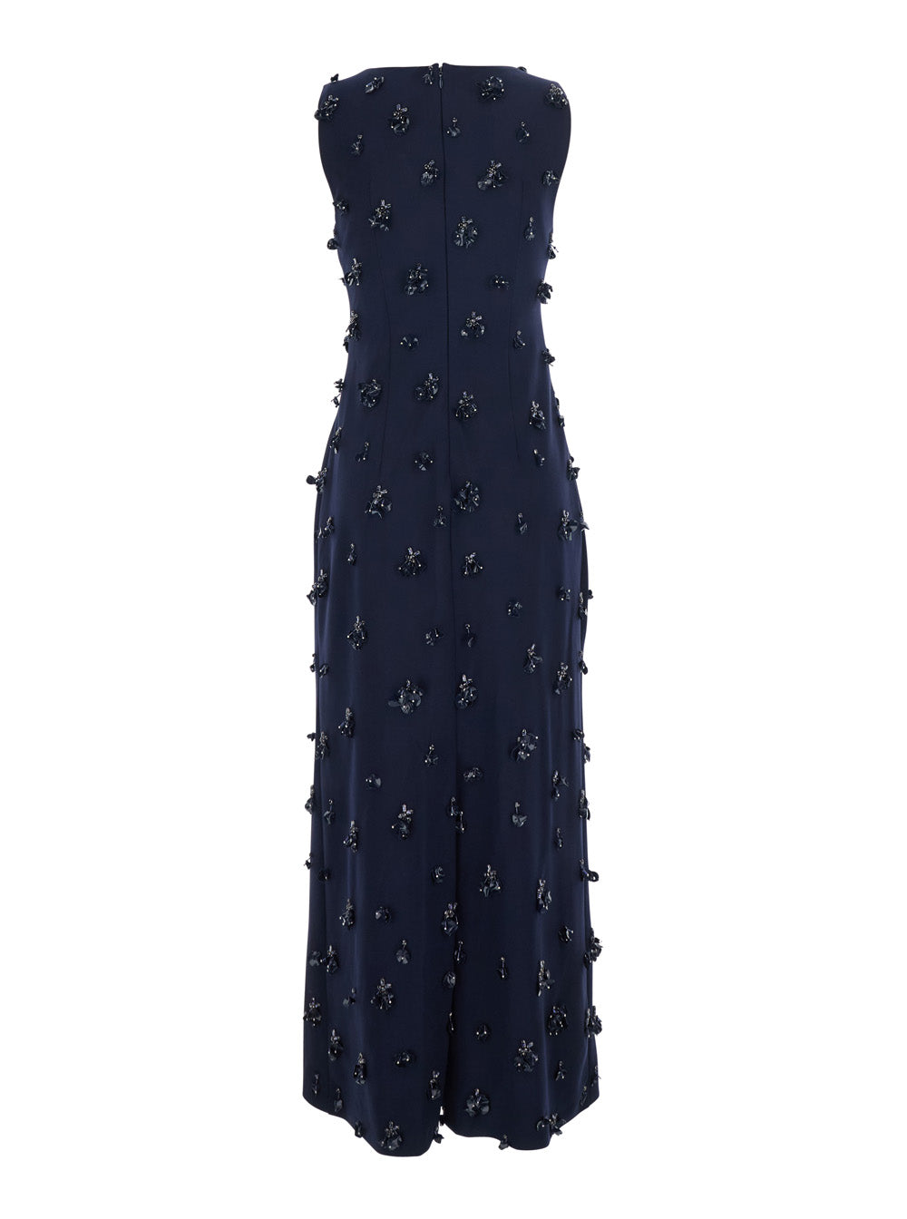 Claudia S-L Embellished Midi Dress With Straps And Details Acetate Polyester Blue Woman Blu Long