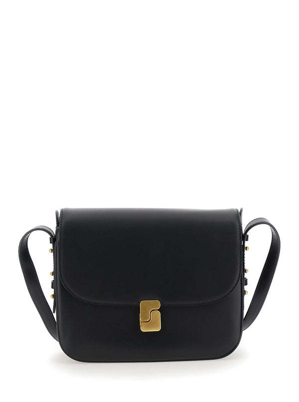 Crossbody Bag Bellissima Maxi Black Leather Shoulder
