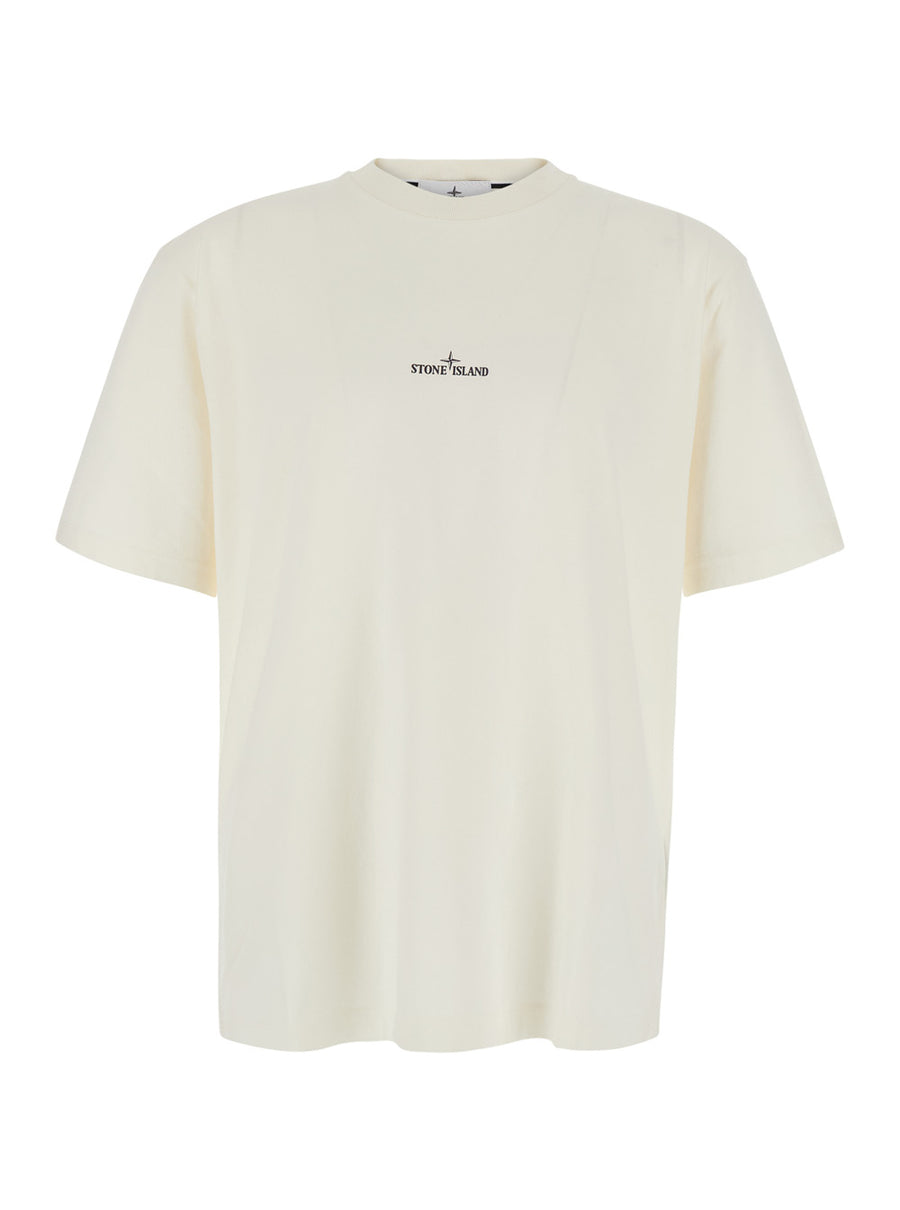 T-Shirt Crew-Neck Beige Cotton T-shirts