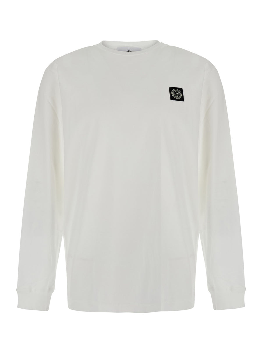 Long-Sleeved Cotton T-Shirt White T-shirts