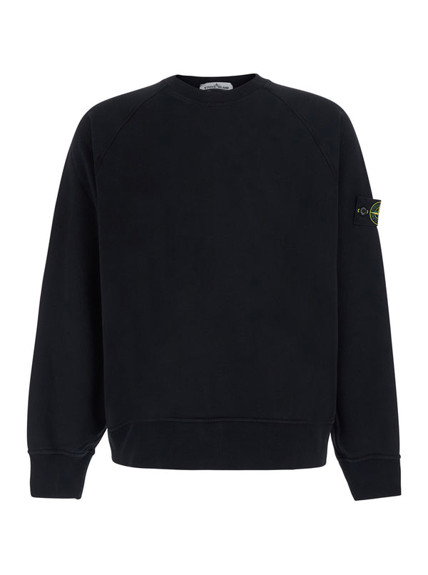 Crewneck Sweatshirt Black Cotton Sweatshirts