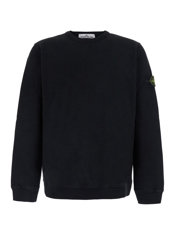 High-Neck Sweatshirt Black Organic Cotton Sweatshirts