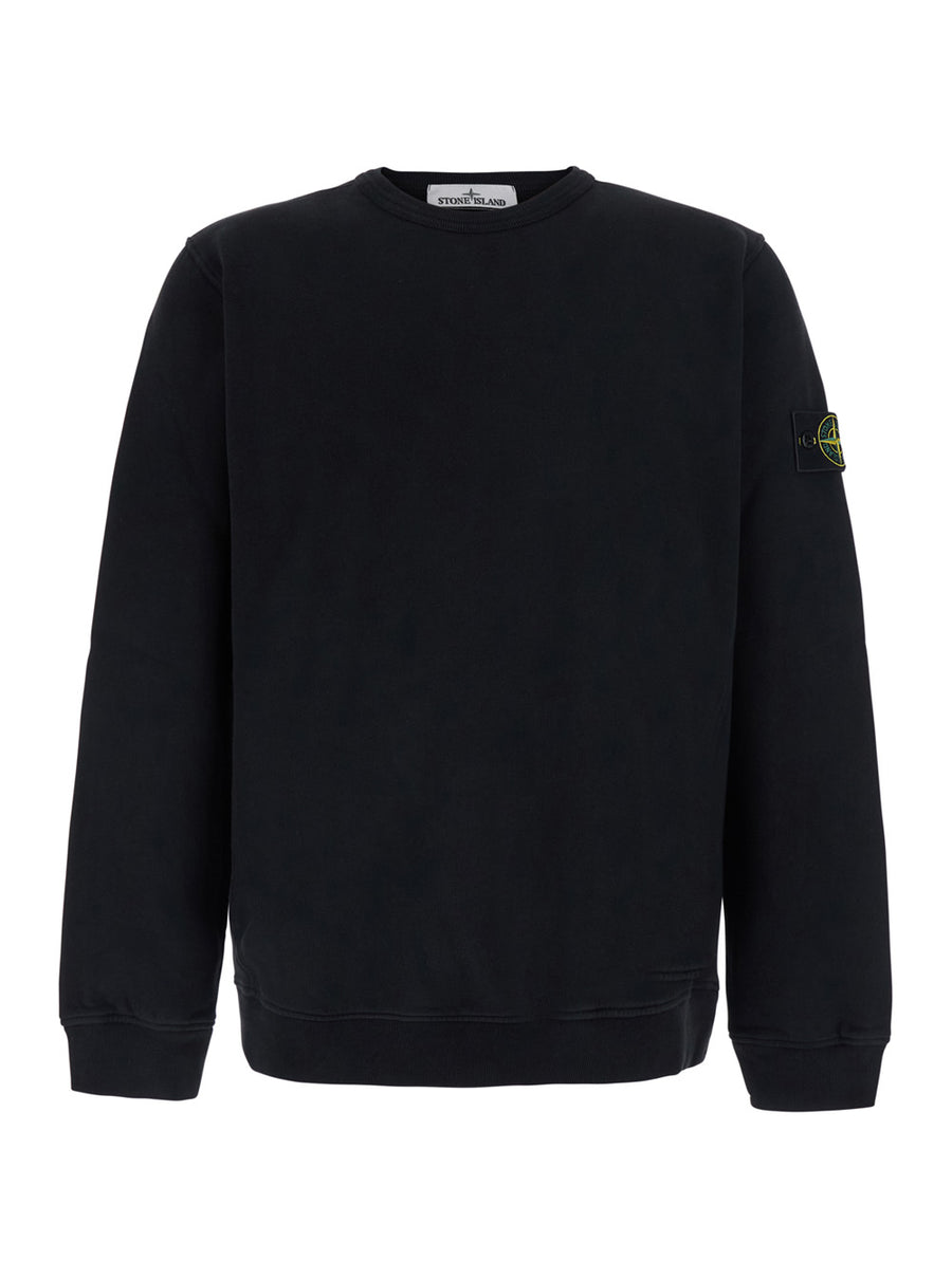 High-Neck Sweatshirt Black Organic Cotton Sweatshirts