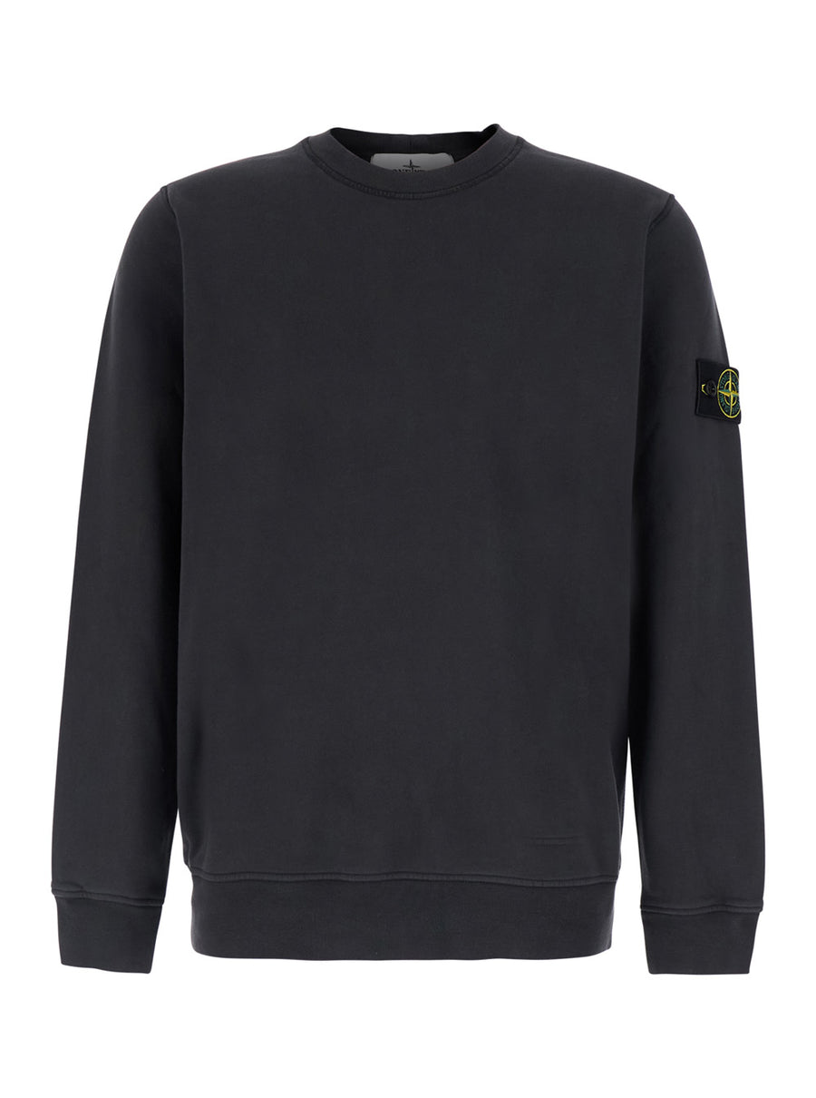 Crewneck Sweatshirt Grey Cotton Sweatshirts