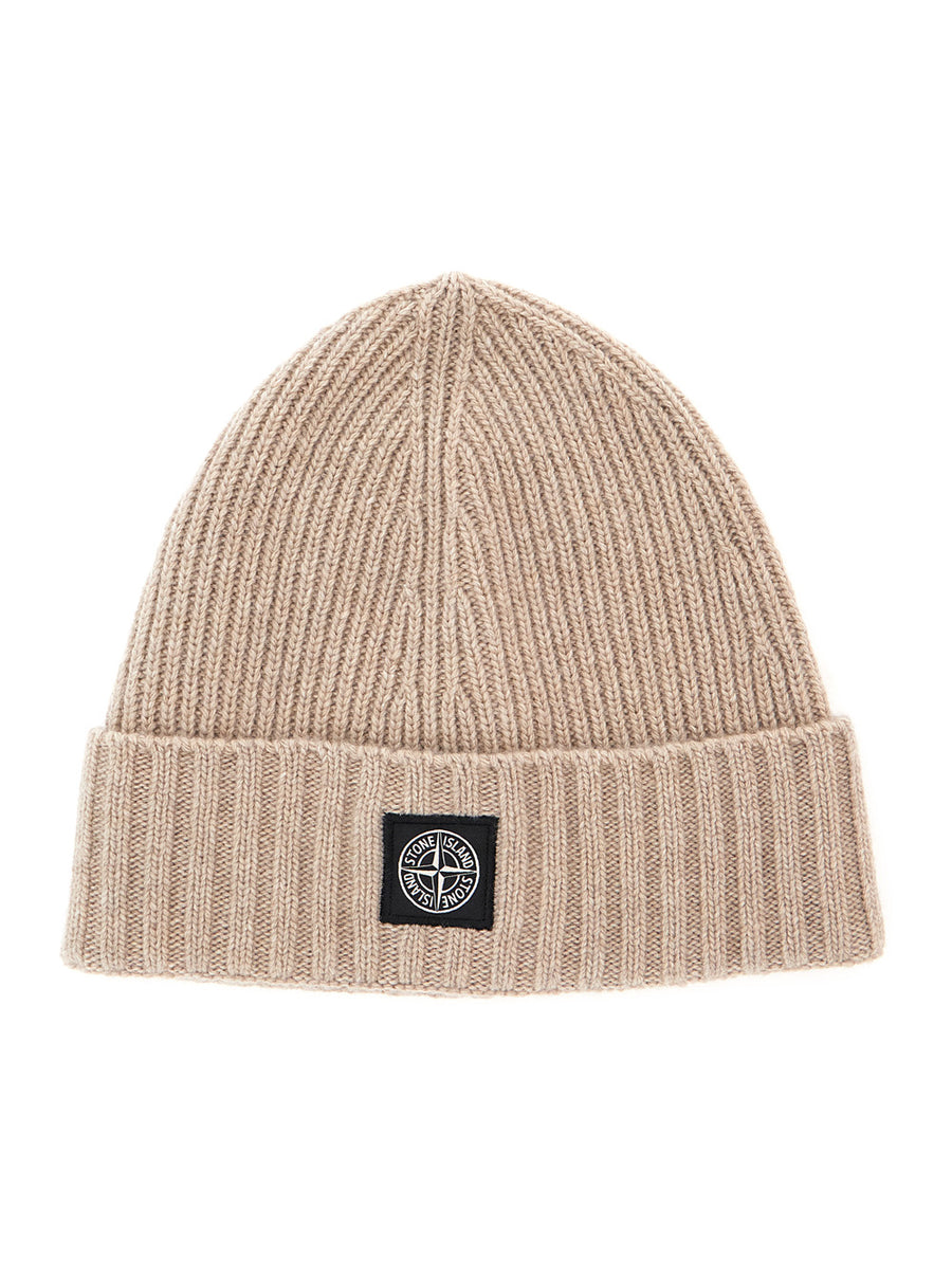 Tech Fabric Beanie, Beige Hat