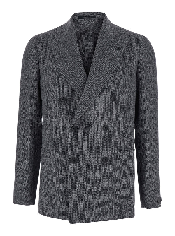 Double-Breasted Montecarlo Blazer Grey Blazers