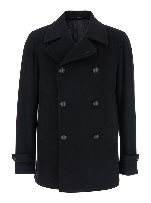 Coat Monaco Black Wool Blend Virgin
