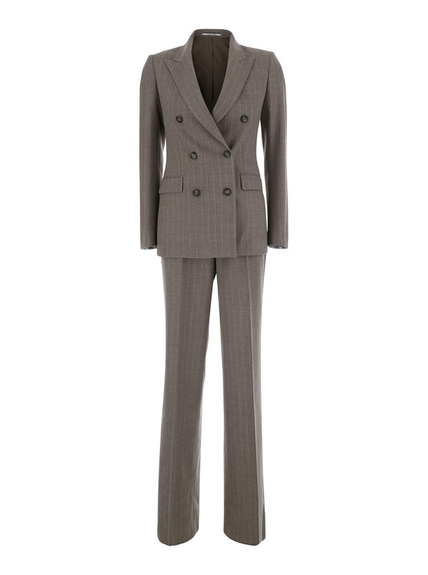 Suit Paris Beige Wool Trouser Suits