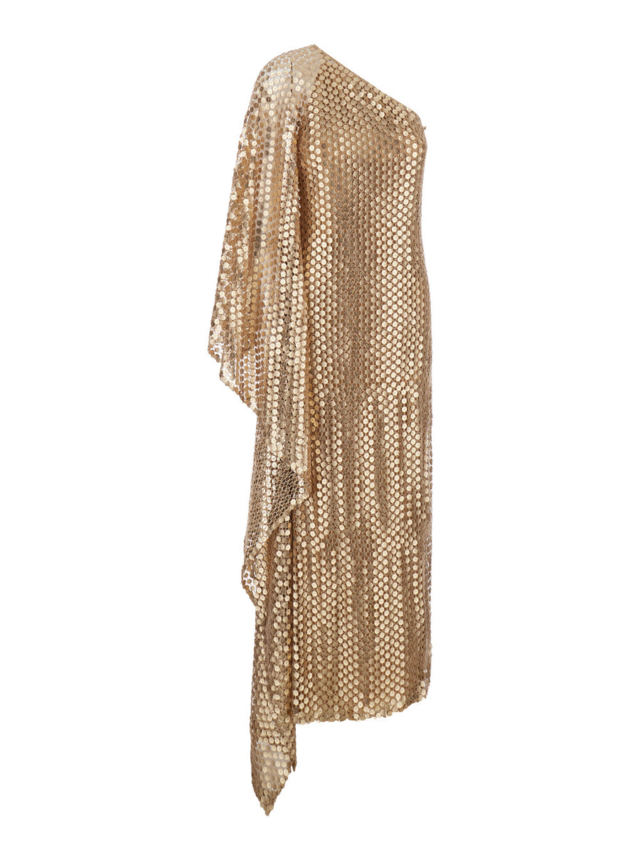 Long Sequin Dress Brown