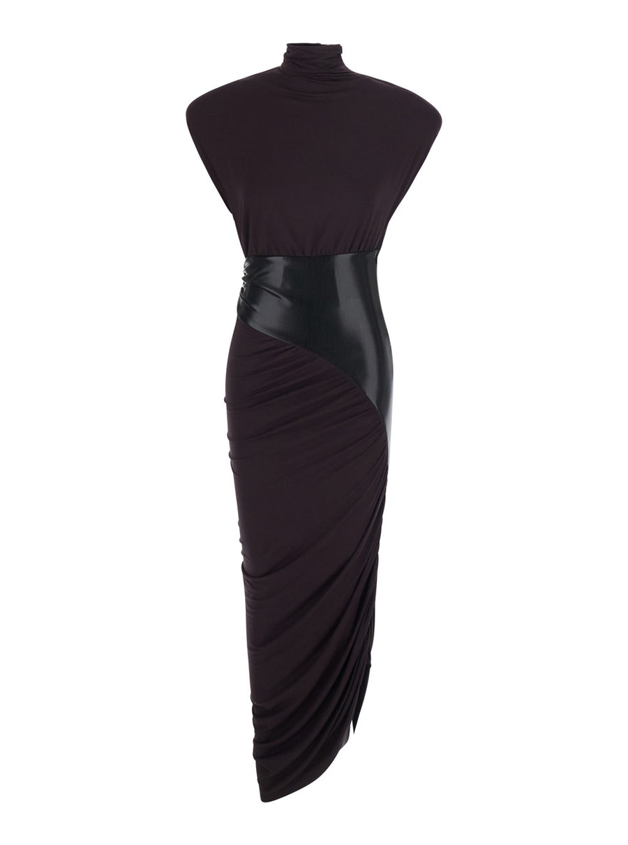 Dress Ursula Bordeaux Ecoleather Viscose