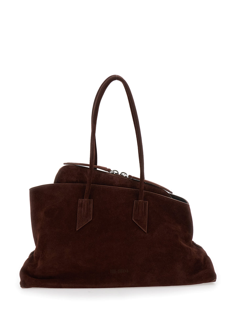 Shoulder Bag La Passeggiata Brown Suede