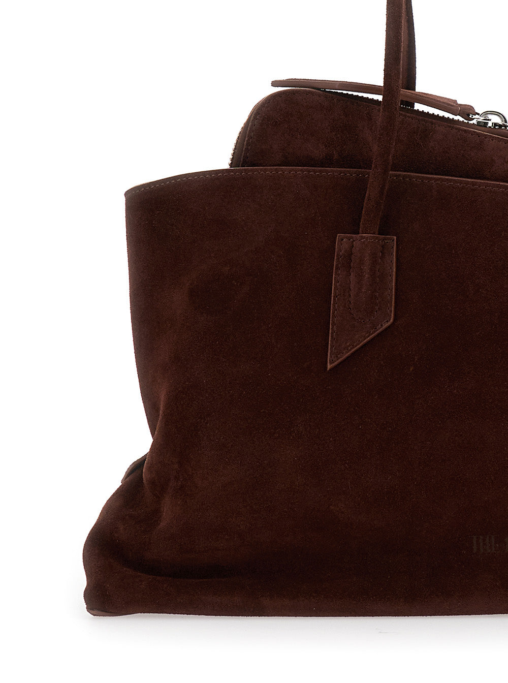 Shoulder Bag La Passeggiata With Two Top Handles Brown Suede For Women