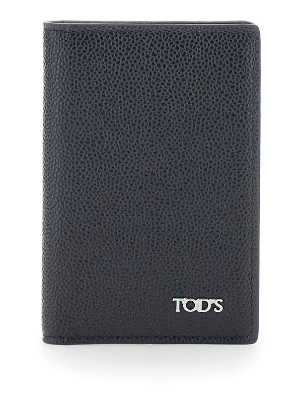 Cardholder Grained Leather Black Calfskin Accessory