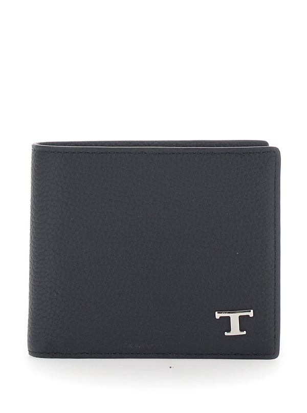 Bifold Wallet Black Calf Leather
