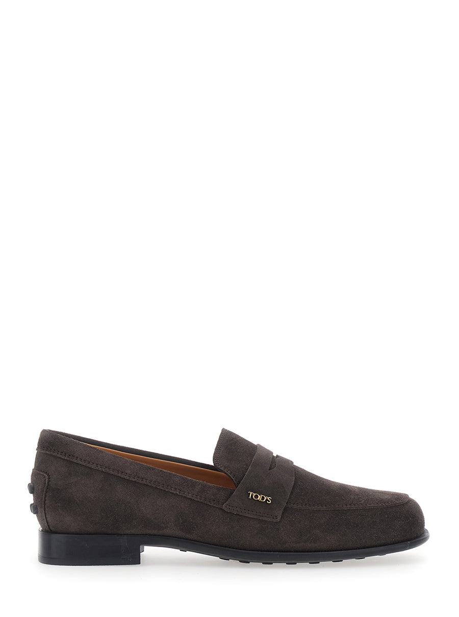 Loafers Brown Suede Sheep Leather