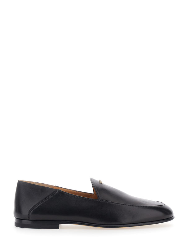 Loafers Black Leather Sheep