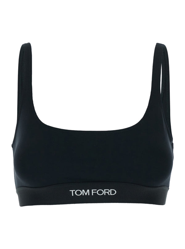 Bralette Black Modal Stretch Tops