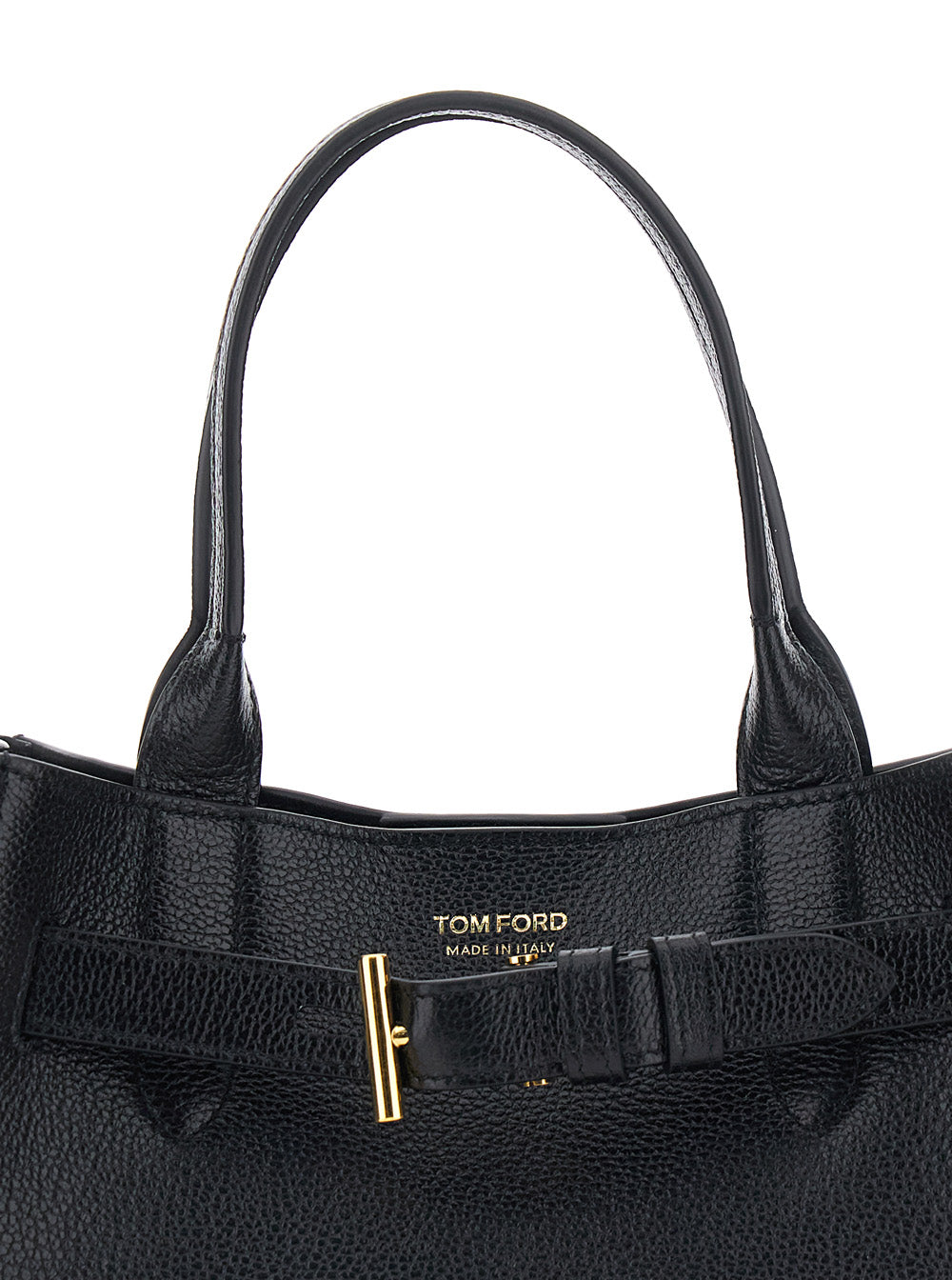 Handbag Audrey Piccola With Adjustable Strap And Logo Lettering On The Front Grained Black Leather For Women Calf Hand Bags